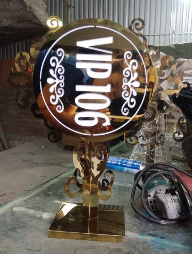 Biển số phòng bằng Inox