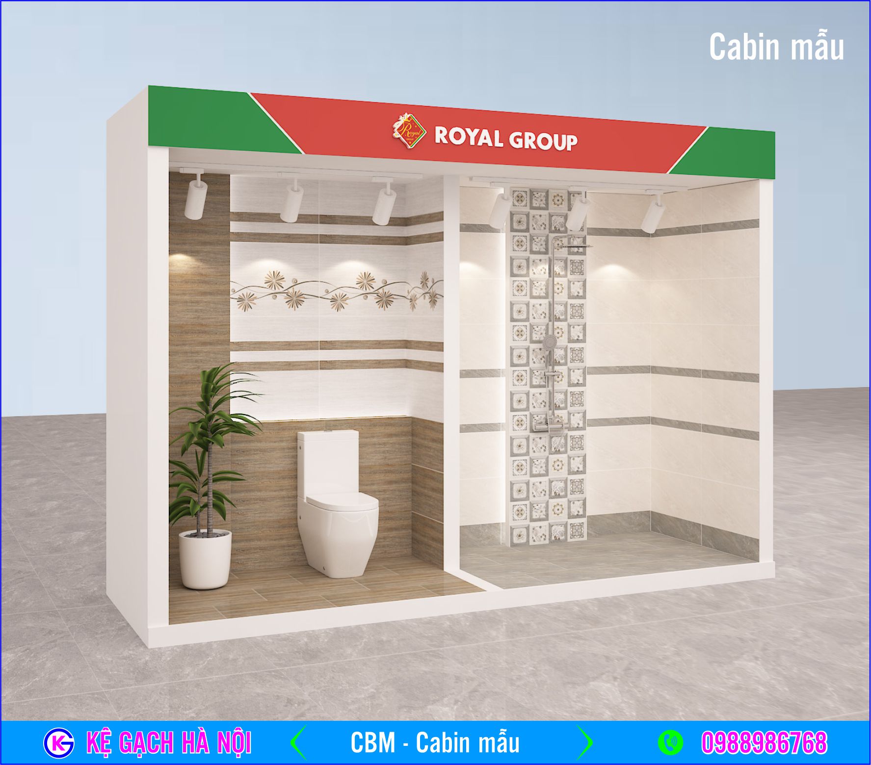 Kệ trưng bày thiết bị vệ sinh