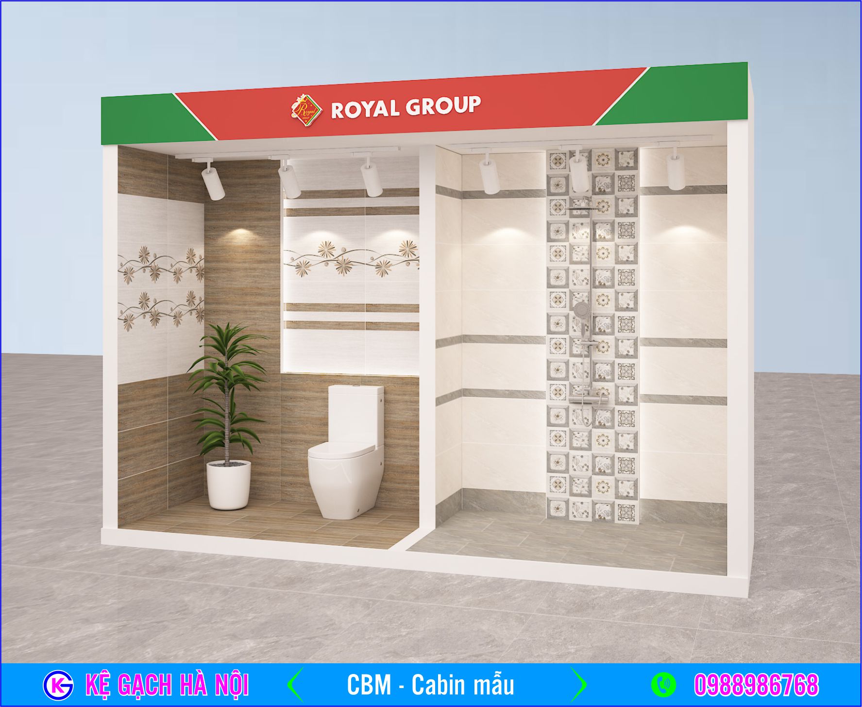 Kệ trưng bày thiết bị vệ sinh