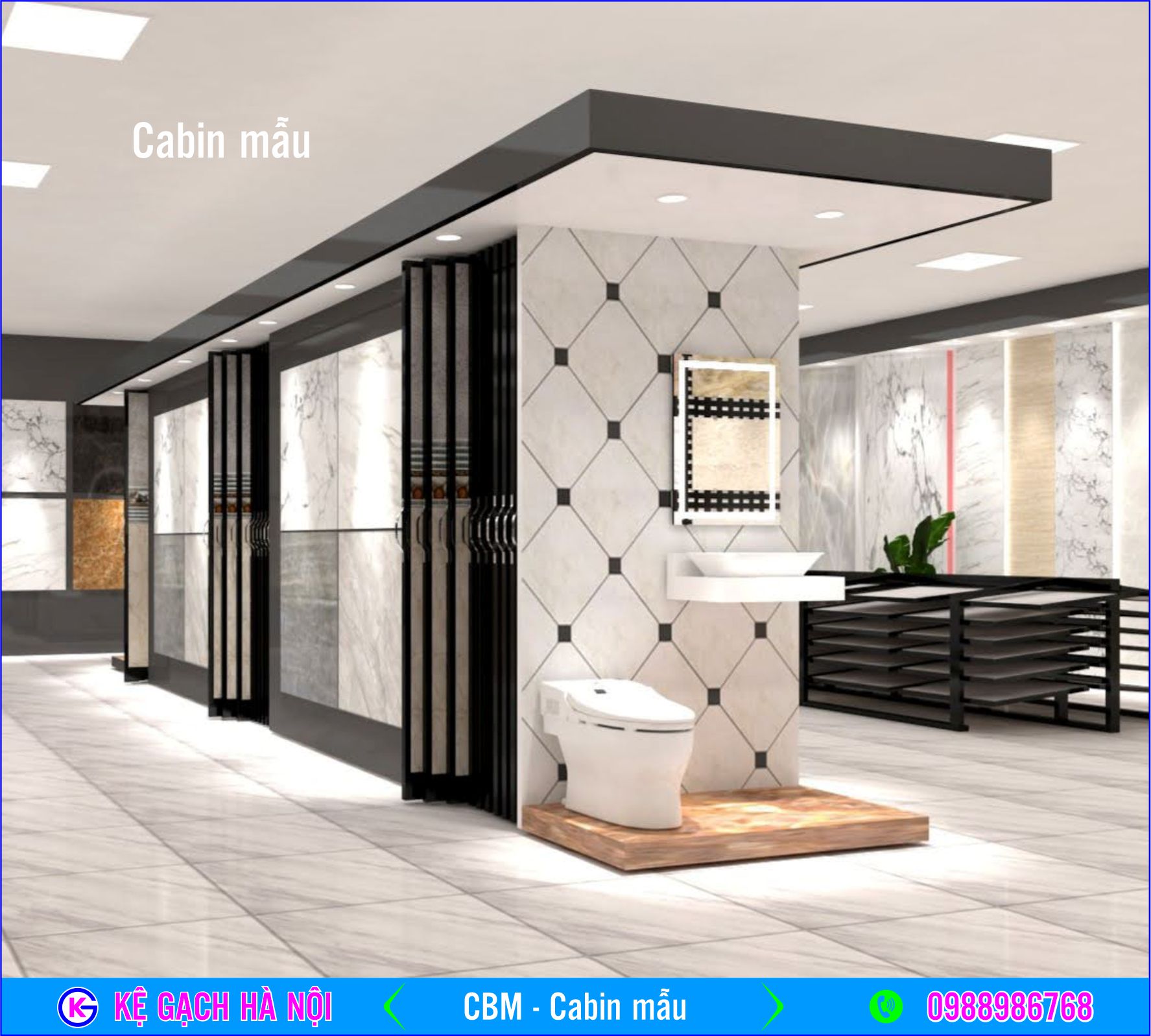 Kệ trưng bày thiết bị vệ sinh